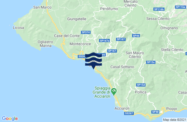 Karte der Gezeiten Serramezzana, Italy