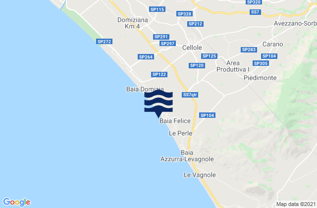 Karte der Gezeiten Sessa Aurunca, Italy