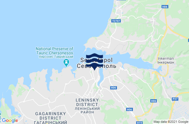 Karte der Gezeiten Sevastopol, Ukraine