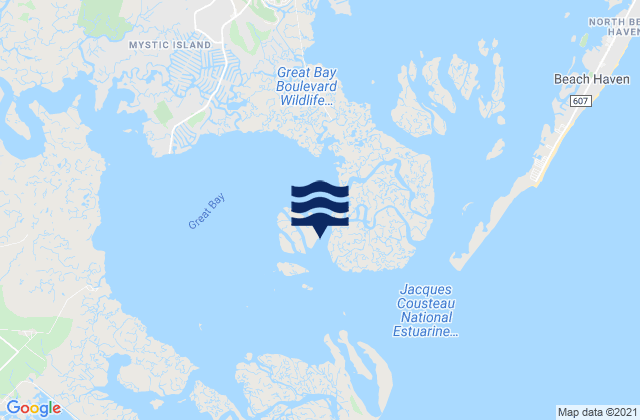 Karte der Gezeiten Seven Island (Newmans Thorofare), United States