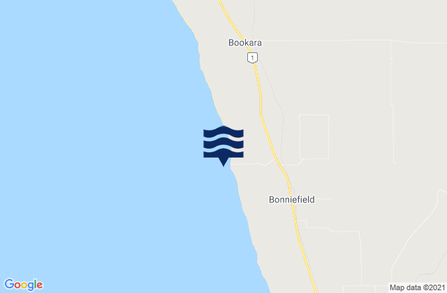 Karte der Gezeiten Seven Mile Beach, Australia