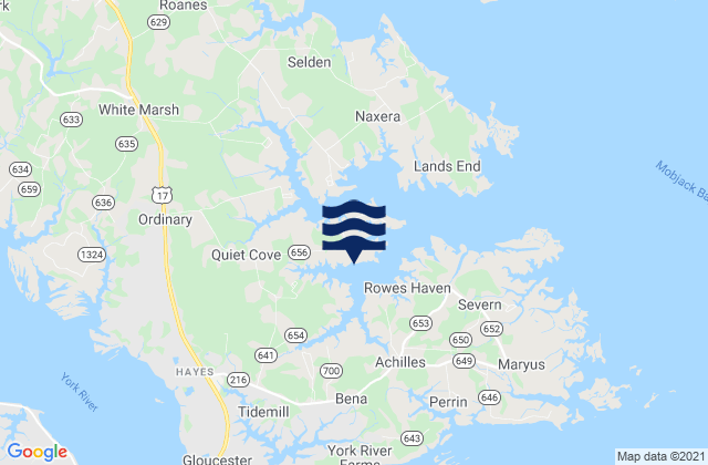 Karte der Gezeiten Severn River Marina, United States