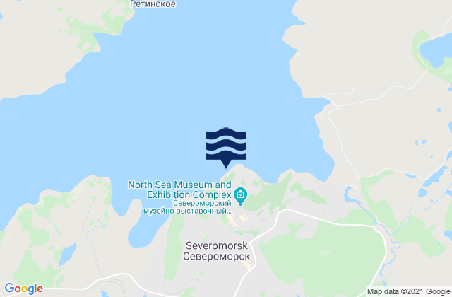 Karte der Gezeiten Severomorsk, Russia