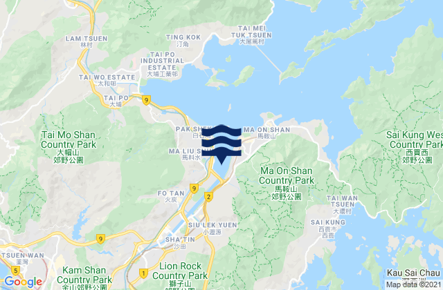 Karte der Gezeiten Sha Tin Hoi, Hong Kong