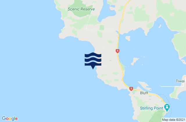 Karte der Gezeiten Shag Rock, New Zealand
