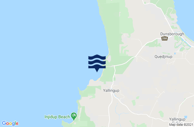 Karte der Gezeiten Shallows, Australia
