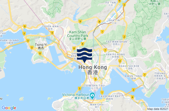 Karte der Gezeiten Sham Shui Po, Hong Kong