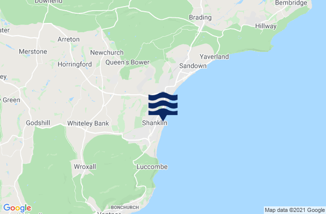 Karte der Gezeiten Shanklin (Hope Beach), United Kingdom