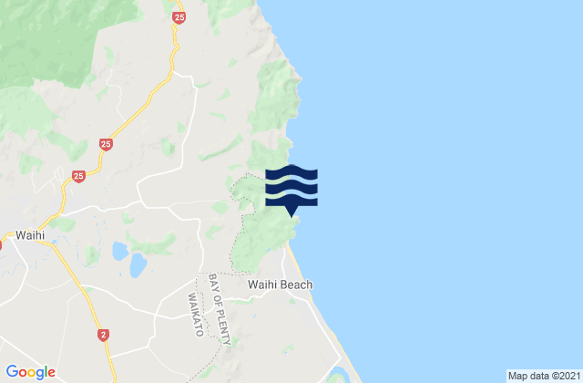 Karte der Gezeiten Shark Bay, New Zealand