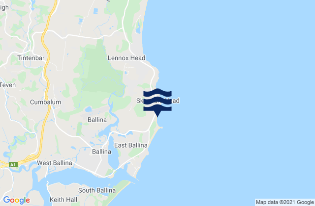 Karte der Gezeiten Sharpes Beach, Australia