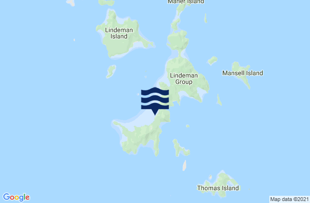 Karte der Gezeiten Shaw Island, Australia