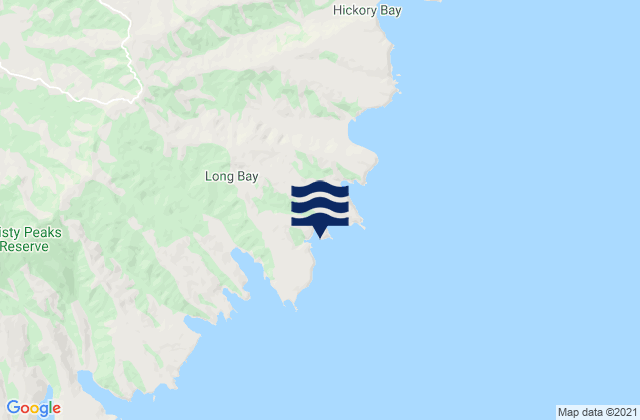 Karte der Gezeiten Shell Bay, New Zealand