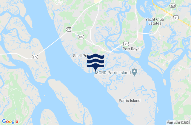 Karte der Gezeiten Shell Point, United States