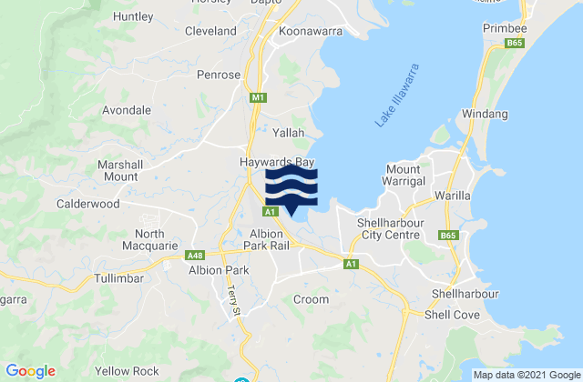 Karte der Gezeiten Shellharbour, Australia