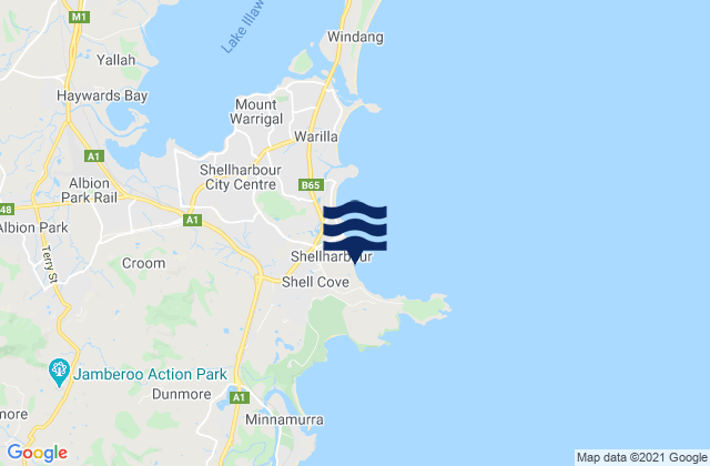 Karte der Gezeiten Shellharbour, Australia