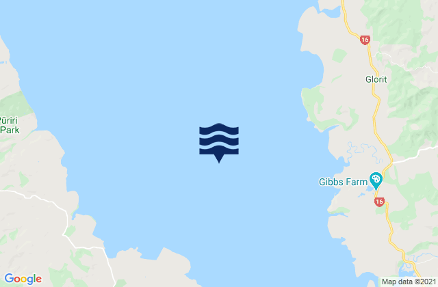 Karte der Gezeiten Shelly Beach Light, New Zealand