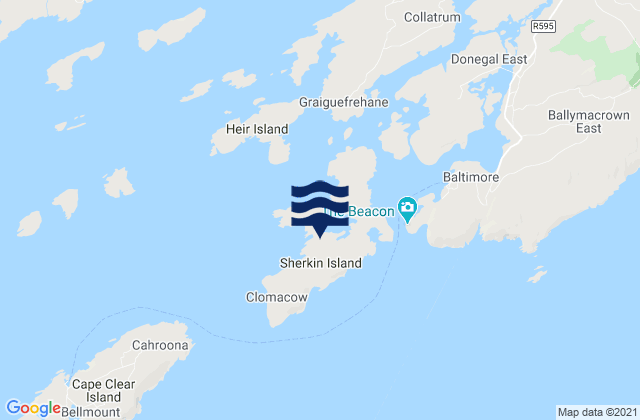 Karte der Gezeiten Sherkin Island, Ireland