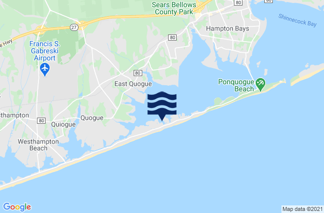 Karte der Gezeiten Shinnecock Bay, United States