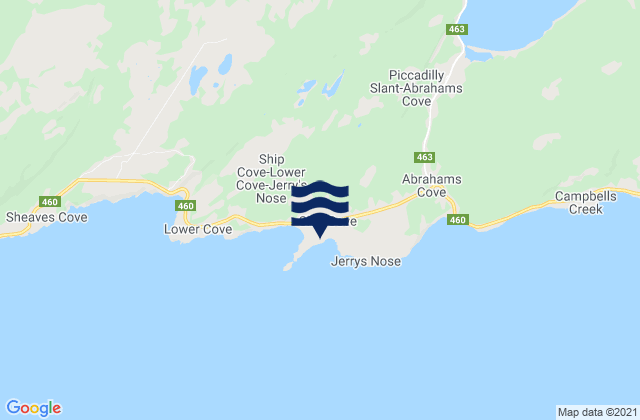 Karte der Gezeiten Ship Cove, Canada