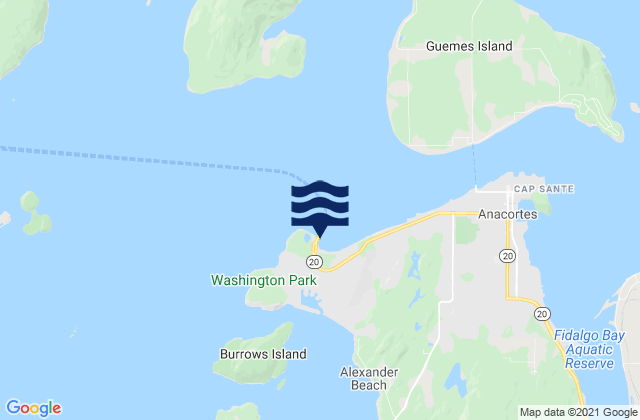 Karte der Gezeiten Ship Harbor (Fidalgo Island), United States