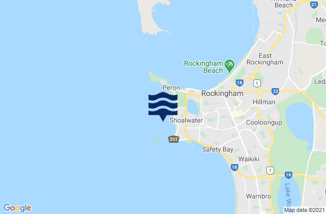 Karte der Gezeiten Shoalwater Bay, Australia
