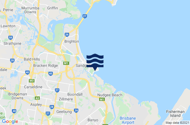 Karte der Gezeiten Shorncliffe, Australia