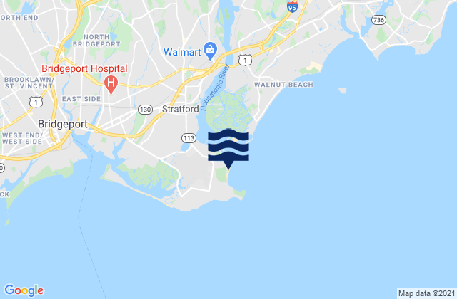Karte der Gezeiten Short Beach Stratford, United States