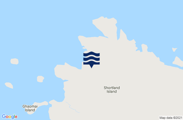 Karte der Gezeiten Shortland Island, Papua New Guinea