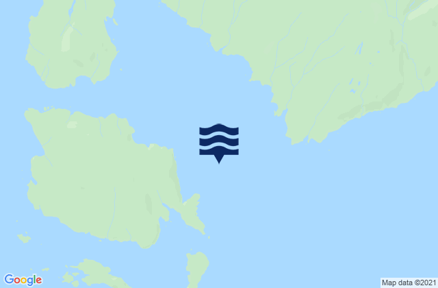 Karte der Gezeiten Shrubby Island east of, United States