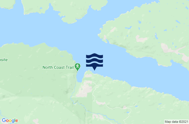 Karte der Gezeiten Shushartie Bay, Canada