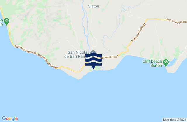Karte der Gezeiten Siaton, Philippines