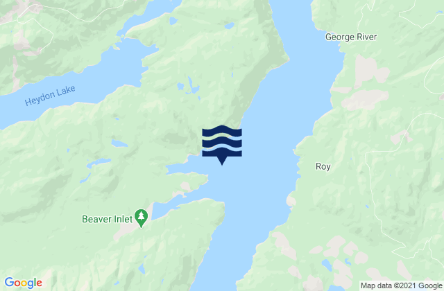 Karte der Gezeiten Sidney Bay, Canada