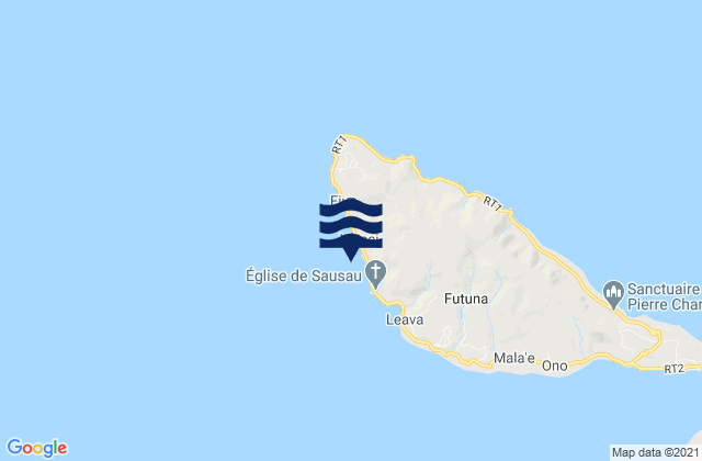 Karte der Gezeiten Sigave, Wallis and Futuna