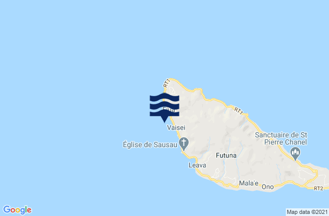 Karte der Gezeiten Sigave, Wallis and Futuna