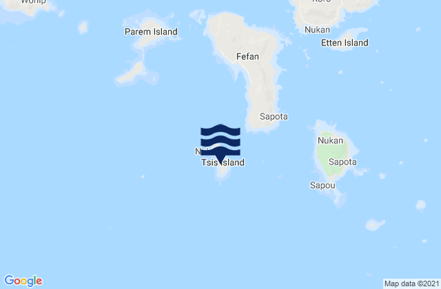 Karte der Gezeiten Siis Municipality, Micronesia