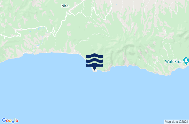Karte der Gezeiten Sikka, Indonesia