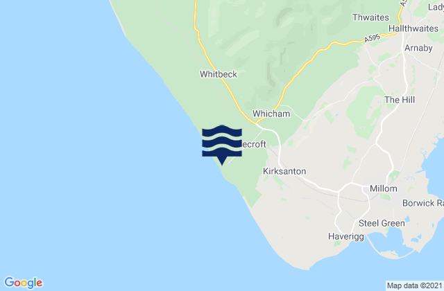 Karte der Gezeiten Silecroft Beach, United Kingdom