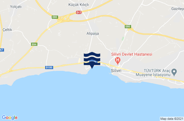 Karte der Gezeiten Silivri, Turkey