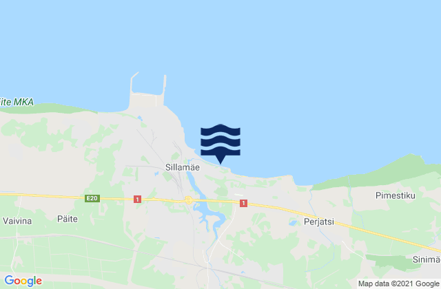 Karte der Gezeiten Sillamäe linn, Estonia