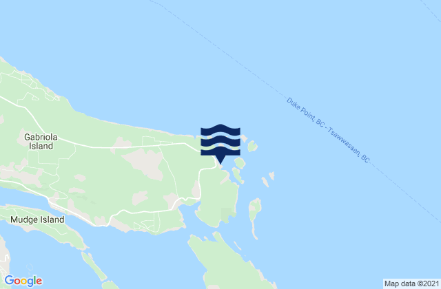 Karte der Gezeiten Silva Bay, Canada