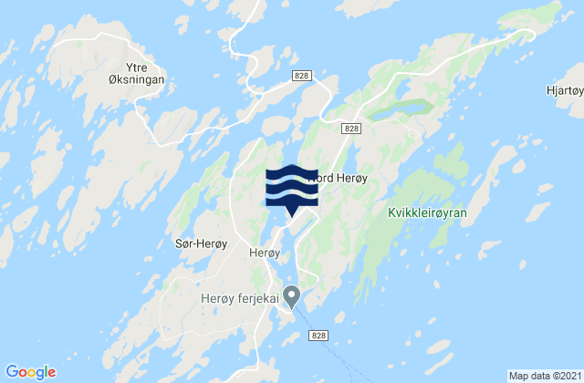 Karte der Gezeiten Silvalen, Norway