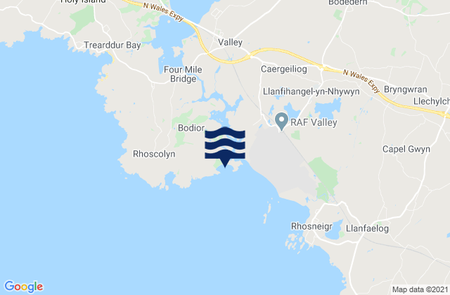 Karte der Gezeiten Silver Bay Beach, United Kingdom