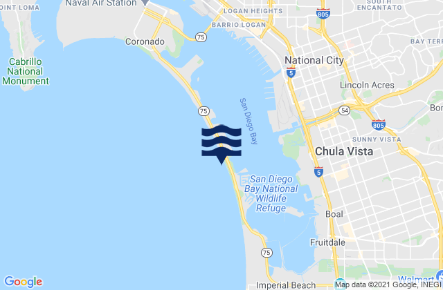 Karte der Gezeiten Silver Strand State Beach, United States
