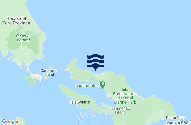 Karte der Gezeiten Silverbacks, Panama