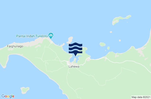 Karte der Gezeiten Simanari Bay (Nias Island), Indonesia