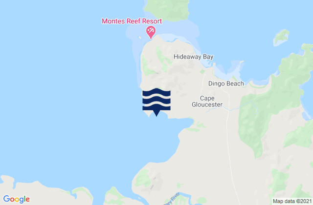 Karte der Gezeiten Sinclair Bay, Australia