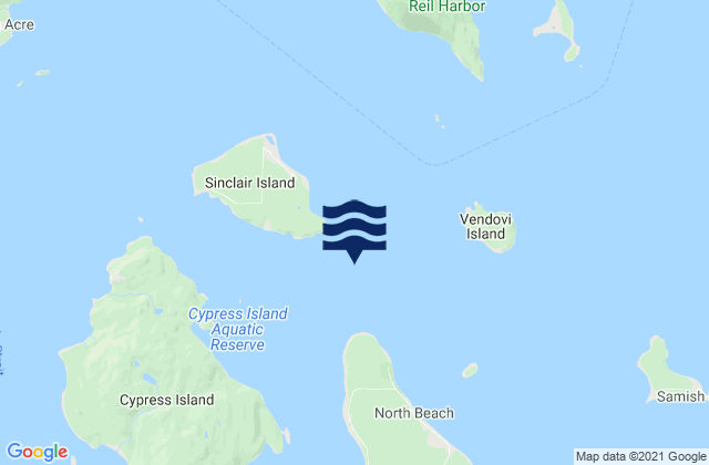 Karte der Gezeiten Sinclair Island Light 0.6 mile SE of, United States