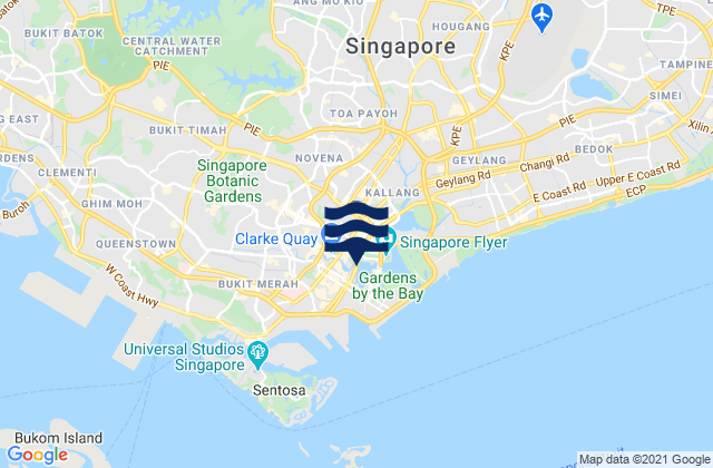 Karte der Gezeiten Singapore, Singapore