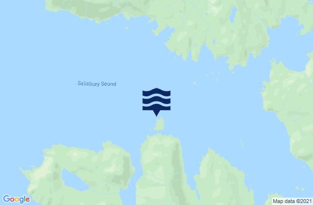 Karte der Gezeiten Sinitsin Island, United States