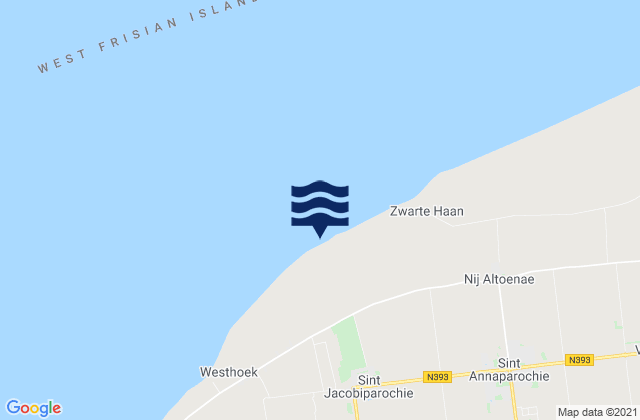 Karte der Gezeiten Sint Jacobiparochie, Netherlands